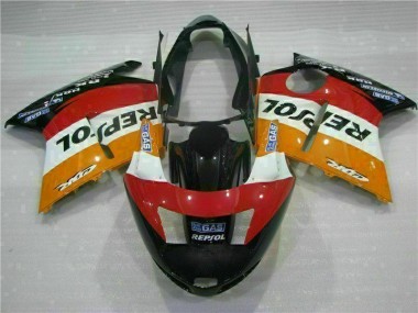 Discount 1996-2007 Orange Repsol Honda CBR1100XX Motorbike Fairing UK