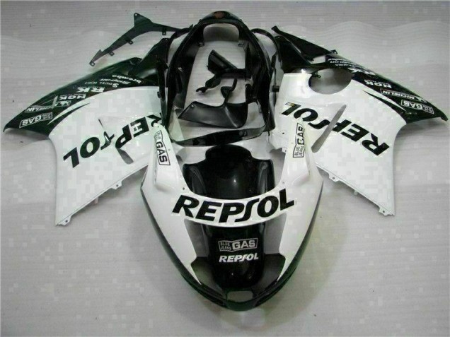 Discount 1996-2007 White Black Repsol Honda CBR1100XX Replacement Motorcycle Fairings UK