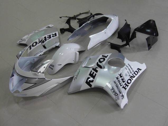 Discount 1996-2007 White Repsol Honda CBR1100XX Motorbike Fairings UK