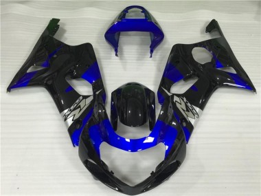 Discount 2000-2002 Blue Black Suzuki GSXR 1000 Motorcycle Fairings Kit UK