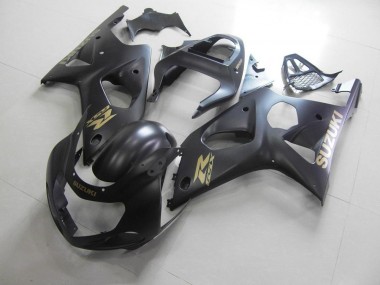 Discount 2000-2002 All Matte Black with Gold Sticker Suzuki GSXR 1000 Motorcycle Bodywork UK