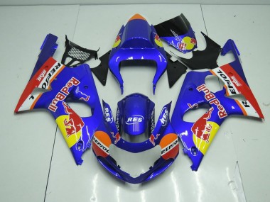 Discount 2000-2002 Blue Red Bull Suzuki GSXR 1000 Motorbike Fairing Kits UK