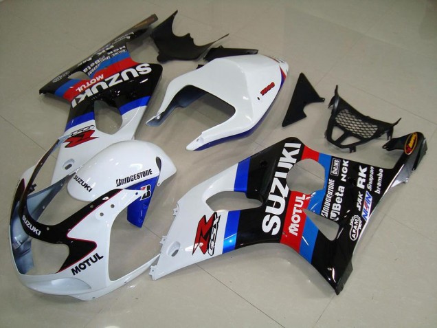 Discount 2000-2002 Black White Blue Suzuki GSXR 1000 Moto Fairings UK