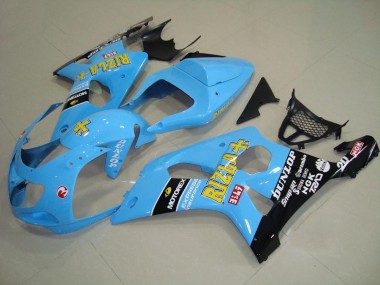 Discount 2000-2002 Light Blue Black Suzuki GSXR 1000 Motor Fairings UK