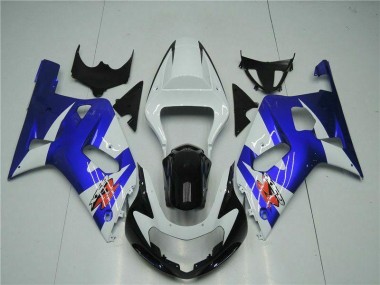 Discount 2001-2003 White Blue Suzuki GSXR 600/750 Motorcycle Fairings Kit UK