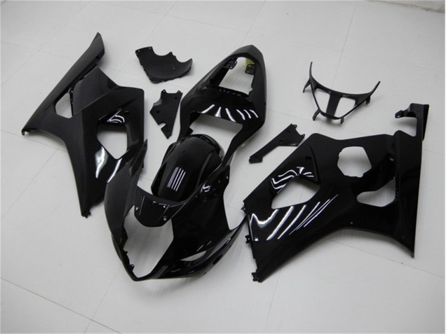 Discount 2003-2004 Glossy Black Suzuki GSXR 1000 Motorcycle Fairings Kits UK