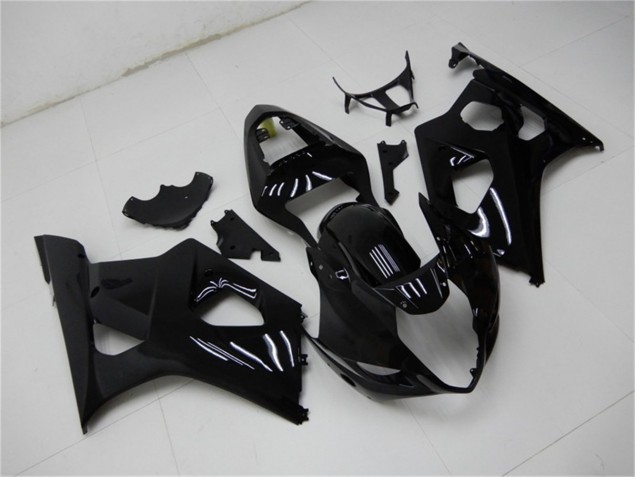 Discount 2003-2004 Glossy Black Suzuki GSXR 1000 Motorcycle Fairings Kits UK