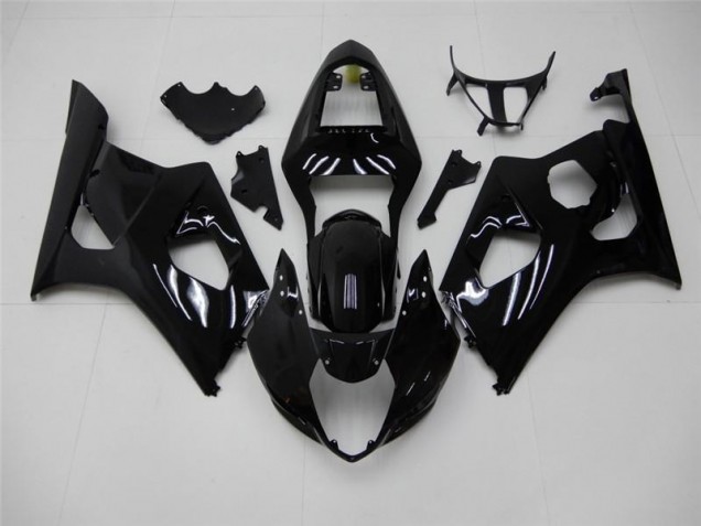 Discount 2003-2004 Glossy Black Suzuki GSXR 1000 Motorcycle Fairings Kits UK