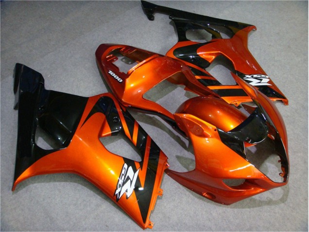 Discount 2003-2004 Orange Black Suzuki GSXR 1000 Motorcycle Fairing Kits UK