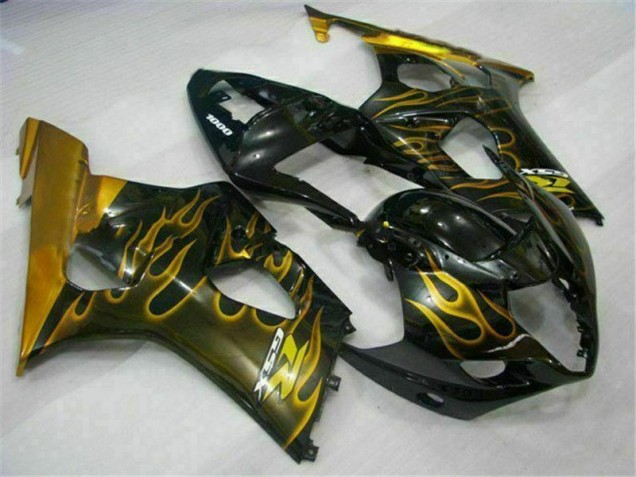 Discount 2003-2004 Gold Black Suzuki GSXR 1000 Motorcycle Fairing Kit UK