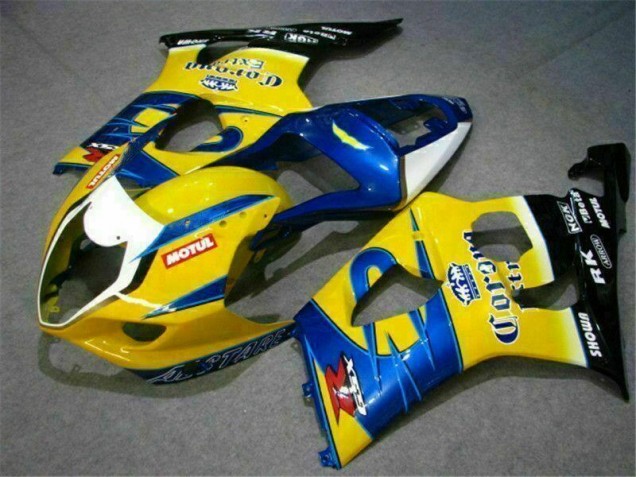 Discount 2003-2004 Yellow Blue Suzuki GSXR 1000 Bike Fairings UK