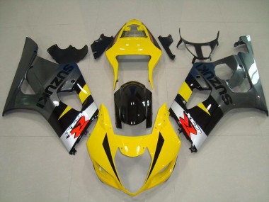 Discount 2003-2004 Yellow Grey Suzuki GSXR 1000 Motorcycle Fairing Kits UK