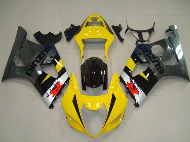 Discount 2003-2004 Yellow Grey Suzuki GSXR 1000 Motorcycle Fairing Kits UK