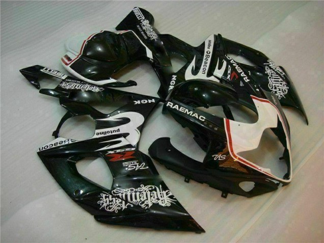 Discount 2005-2006 White Black Suzuki GSXR 1000 Motorcycle Fairings Kit UK