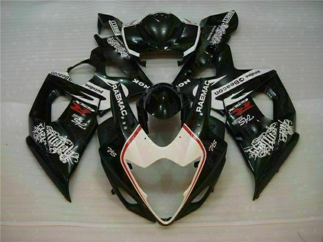 Discount 2005-2006 White Black Suzuki GSXR 1000 Motorcycle Fairings Kit UK