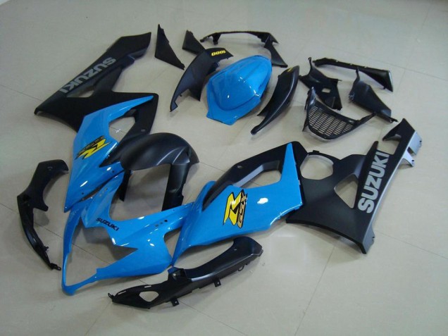 Discount 2005-2006 Blue and Matte Black Suzuki GSXR 1000 Bike Fairings UK