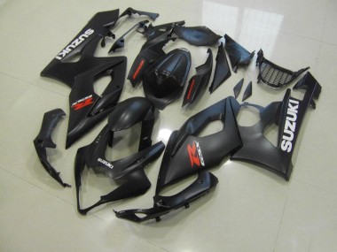 Discount 2005-2006 Matte Black with White Decals Suzuki GSXR 1000 Bike Fairing Kit UK