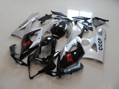 Discount 2005-2006 Silver Black Suzuki GSXR 1000 Moto Fairings UK