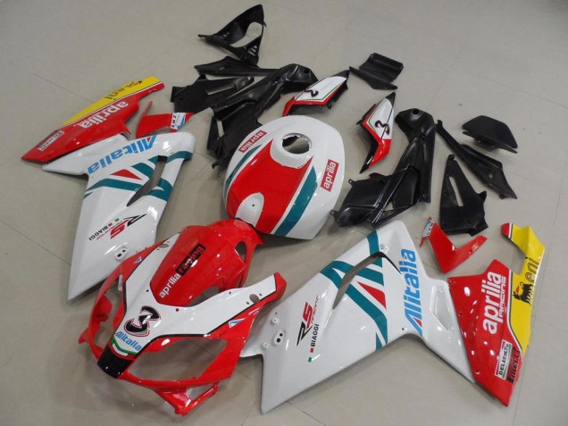 Discount 2006-2011 Red and Wihte Aprilia RS125 Bike Fairings UK