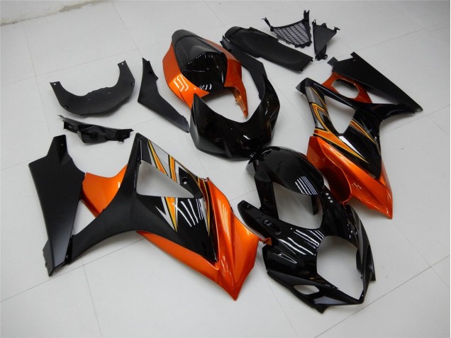 Discount 2007-2008 Orange Black Suzuki GSXR 1000 K7 Motor Fairings UK