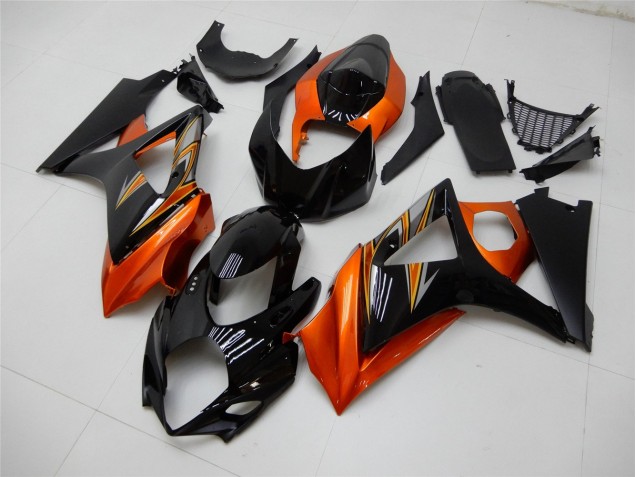 Discount 2007-2008 Orange Black Suzuki GSXR 1000 K7 Motor Fairings UK