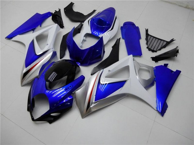 Discount 2007-2008 Blue White Suzuki GSXR 1000 K7 Motorcycle Fairings UK