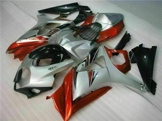 Discount 2007-2008 Brown Silver Suzuki GSXR 1000 K7 Motorbike Fairings UK