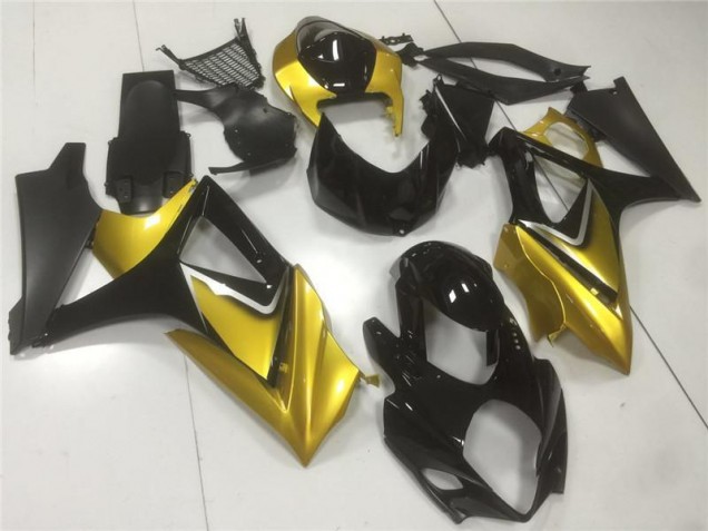 Discount 2007-2008 Gold Black Suzuki GSXR 1000 K7 Motorbike Fairing UK