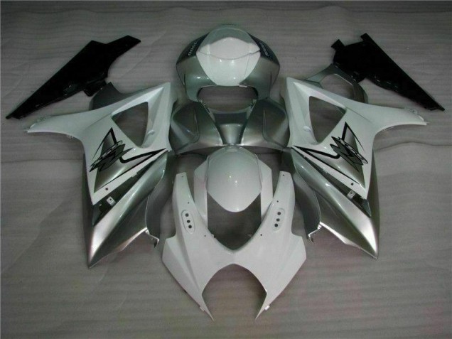 Discount 2007-2008 Silver White Suzuki GSXR 1000 K7 Motorbike Fairing UK