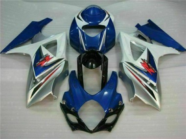 Discount 2007-2008 Blue White Suzuki GSXR 1000 K7 Bike Fairings UK