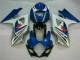 Discount 2007-2008 Blue White Suzuki GSXR 1000 K7 Bike Fairings UK