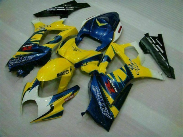 Discount 2007-2008 Yellow Suzuki GSXR 1000 K7 Motorbike Fairing Kits UK