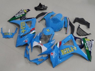 Discount 2007-2008 Light Blue Rizla Suzuki GSXR 1000 K7 Motorcycle Fairings Kit UK