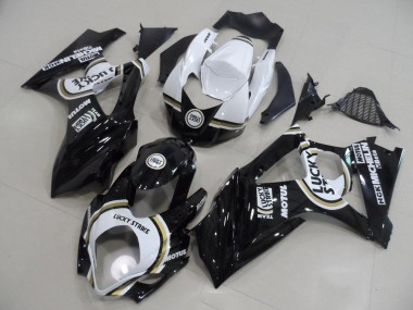 Discount 2007-2008 Black Lucky Strike Suzuki GSXR 1000 K7 Bike Fairings UK