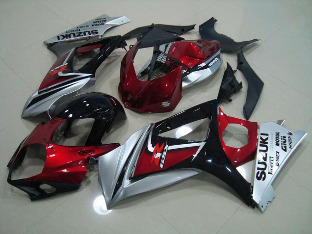 Discount 2007-2008 Red Black Silver Suzuki GSXR 1000 K7 Bike Fairing UK