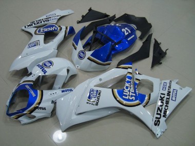 Discount 2007-2008 Blue Lucky Strike Suzuki GSXR 1000 K7 Motorbike Fairing UK