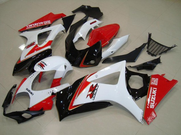 Discount 2007-2008 White Red Black Suzuki GSXR 1000 K7 Replacement Motorcycle Fairings UK