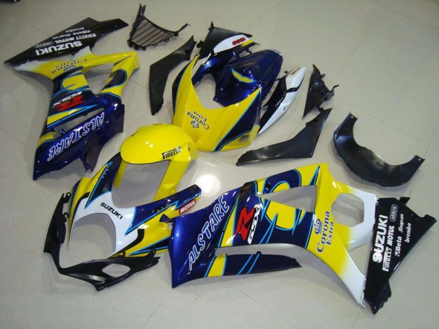 Discount 2007-2008 Yellow Corona Suzuki GSXR 1000 K7 Bike Fairing Kit UK