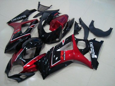 Discount 2007-2008 Red Black Suzuki GSXR 1000 K7 Moto Fairings UK