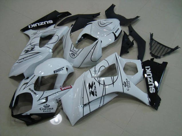 Discount 2007-2008 White Corona Suzuki GSXR 1000 K7 Replacement Fairings UK