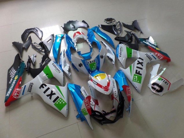 Discount 2009-2016 Light Blue Fixi Suzuki GSXR 1000 K9 Motorcycle Fairing Kits UK