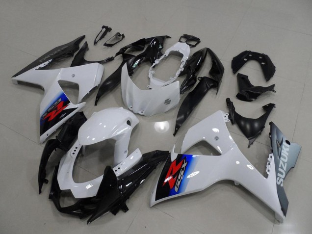 Discount 2009-2016 White Silver Suzuki GSXR 1000 K9 Motorcycle Fairing Kit UK