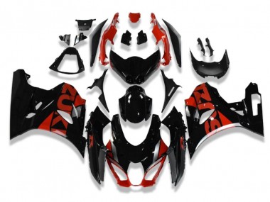 Discount 2017-2021 Black Red Suzuki GSXR 1000 Motorcycle Fairings Kit UK