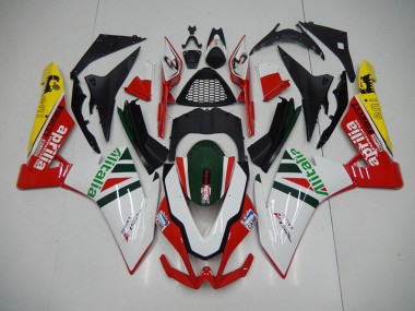 Discount 2009-2015 White Red Alitalia Aprilia RSV4 Replacement Fairings UK