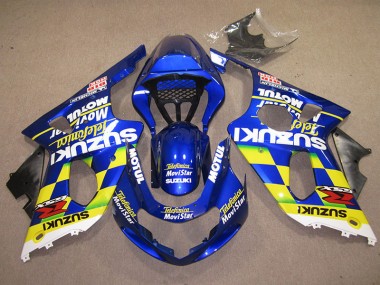 Discount 2000-2002 Blue Yellow Telefumica Movistar Suzuki GSXR1000 Motor Fairings UK