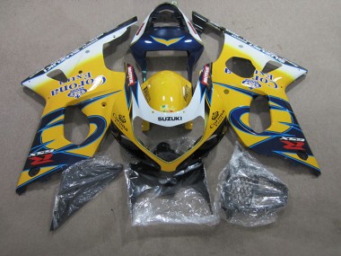 Discount 2000-2002 Yellow Blue Corona Extra Suzuki GSXR1000 Motorcycle Fairings Kit UK