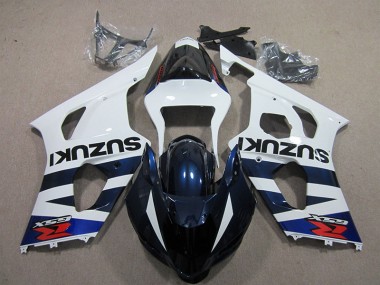 Discount 2003-2004 White Blue Black Decal Suzuki GSXR1000 Bike Fairings UK