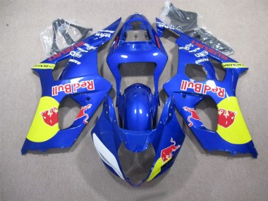 Discount 2003-2004 Blue Red Bull Suzuki GSXR1000 Replacement Motorcycle Fairings UK