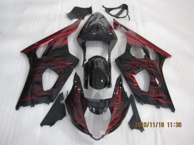 Discount 2003-2004 Black Red Flame Suzuki GSXR1000 Motorcycle Bodywork UK