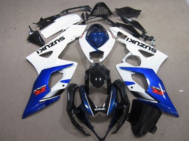 Discount 2005-2006 White Blue Suzuki GSXR1000 Motorcylce Fairings UK